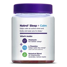Natrol Sleep Calm Melatonina Y L-teanina 60 Gomitas Sabor Fresa