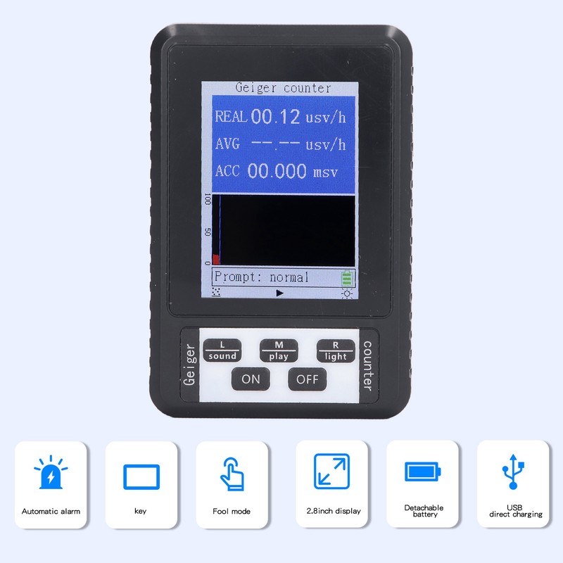 Geiger Counter Nuclear Radiation Detector Portable Handheld Beta Gamma X