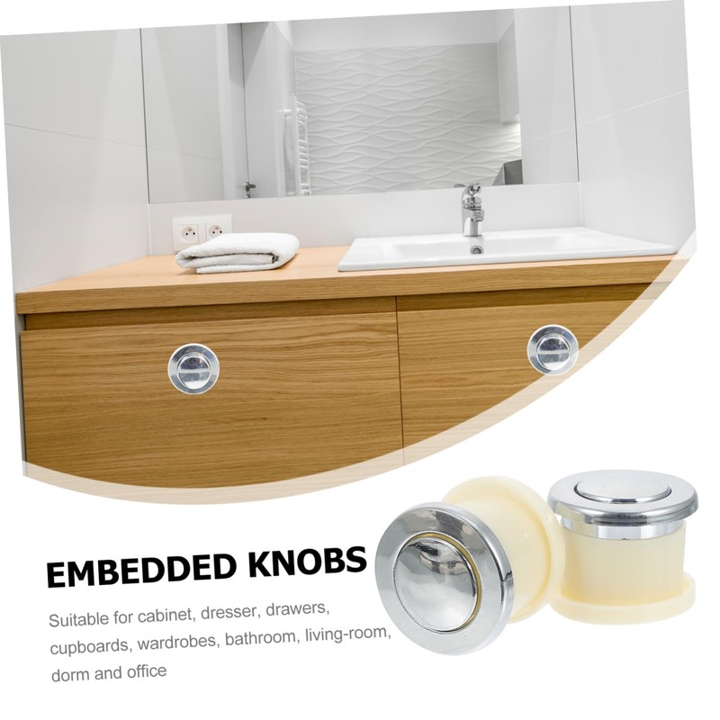 Operitacx Pack of 2 Spring Handle Cupboard Knobs Door Handle