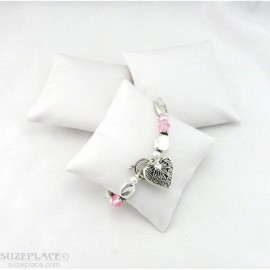 Regal Jewelry Displays 6 Piece Pack of White Leatherette Bracelet Watch Anklet Pillow Jewelry Displays