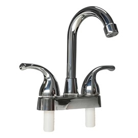 JAMESVAN RV Bathroom Faucets, RV Kitchen Sink Faucet Replacement with Two Handle Control -4" Main Body,2 or 3 Hole High Arch-360 Swivel Replace for RV Home Campers Motorhomes Travel Trailers,Chrome