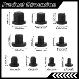 100PCS Rubber Plugs for Holes Assorted Sizes, Silicone Waterproof Rubber Plugs for Holes Set In10 Sizes for Furniture Pipes and Test Tube Ends