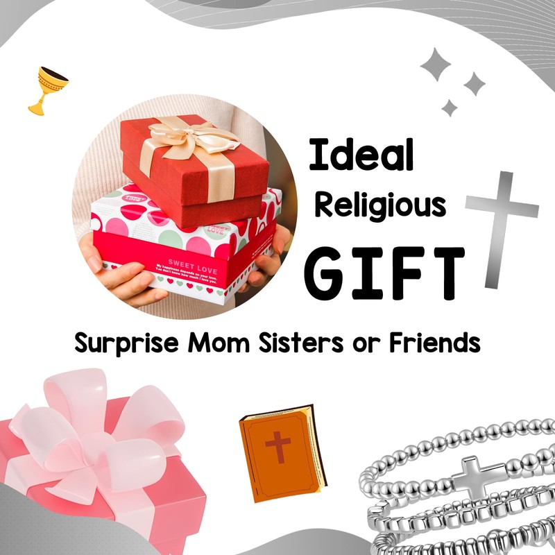 Joyline Religious Christian Gifts for Women Non Tarnish Stackable Stretch