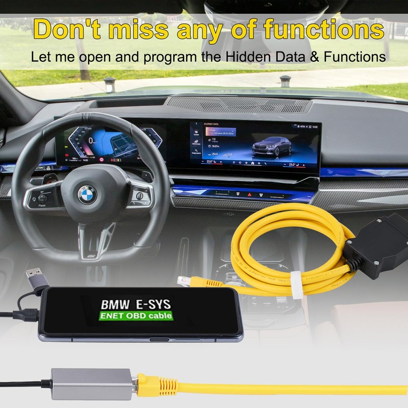 Giochem USB to OBD2 2 in 1 Phone to OBD2,ENET