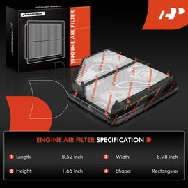 Filtro de aire de motor A-Premium compatible con Honda HR-V HRV 2016 2017 2018 2019 2020 2021 2022 1.8L, reemplazo# 1722051BH00