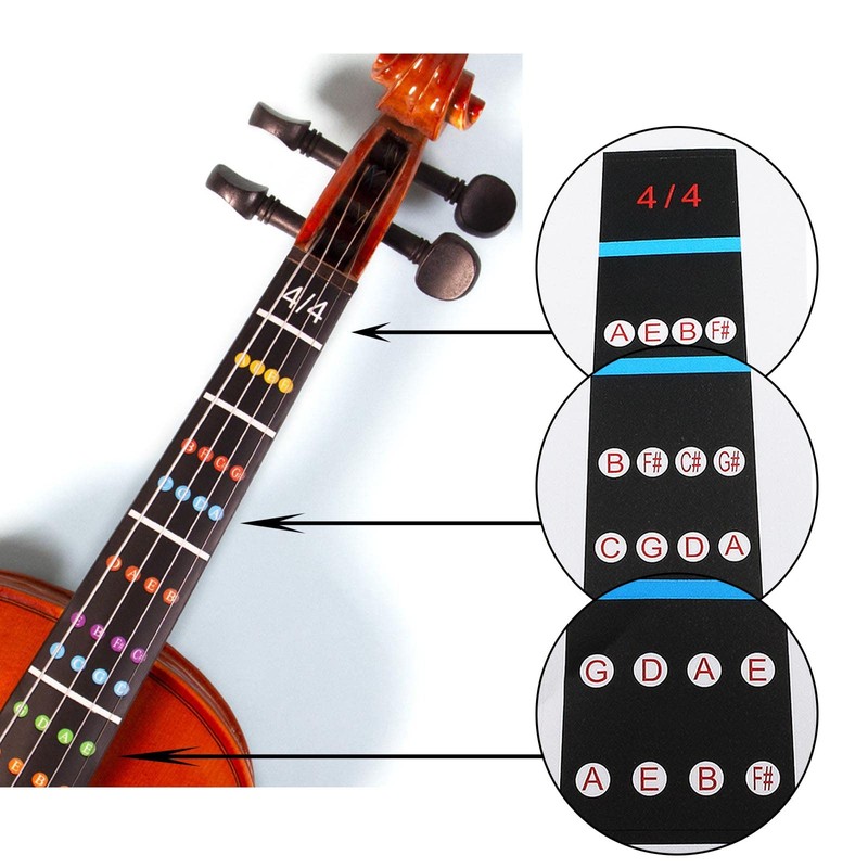 VGOL Pack of 5 Violin Fingerboard Stickers Exercise Finger Guide