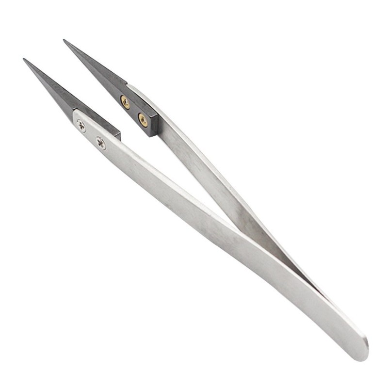 FEITA Precision Ceramic Tweezers Stainless Steel Heat Resistant Ceramic Tweezers