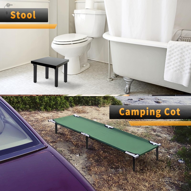 O.HSNYIU 4 Pcs Folding Table Legs Heavy Duty, 6", 8",