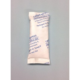 celloexpress 10g Silica Gel Pouches - Pack of 20 - Total Gel Weight 200g - Silica Gel in Tyvek Fabric Sachets (10g, 20)