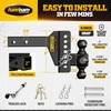 Adjustable Trailer Hitch Ball Mount with 6" Drop/Rise Fits 2"