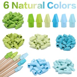 SIKAO Erasers, 125 Pack Natural Pencil Top Erasers for Kids Bulk, Neutral Pencil Erasers for Pencils, Nature-Inspired Colors, Classroom Must Haves for Teachers & Students, School Supplies