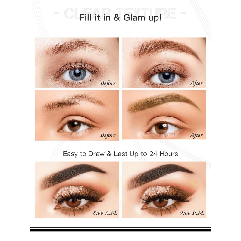 GL-Turelifes Eyebrow Pencil Microblading Pen, Liquid Eyebrow Pen Micro 4