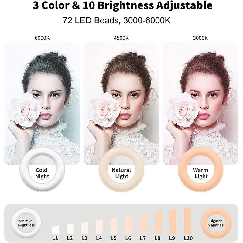 COODAY Clip Adjustable Ring Lamp