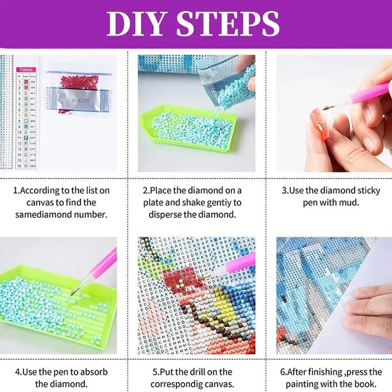 SEAWATCHER Diamond Art Kit for Adults - 12x16 Inch Skeleton