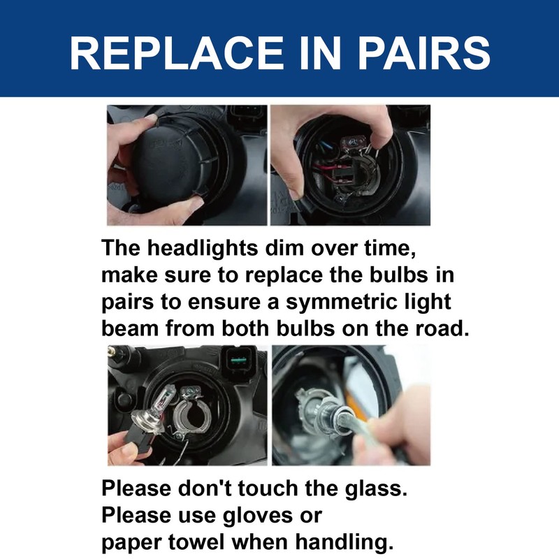 GRANT H1 Halogen Headlight Bulbs, 2 PACK High Beam Low