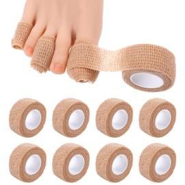 Wanmu Pack of 8 Cuttable Toe Protection, Breathable Finger Protection, Toe Caps Pad, Tube Bandage Toe Cushion for Corns, Callus Cushions, Bunion, Calluses, Thumb Valgus, Blisters