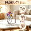 YcsRnn Crystal Flower Ornament, 3D Multicolor Glass Flowers with Base