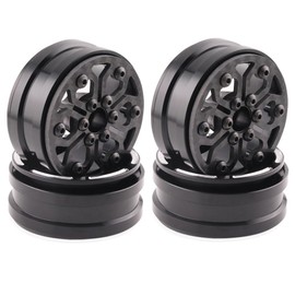 1.9 Inch beadlock Wheel Rims,4PCS Crawler Carbon Fiber Wheels Rims for 1/10 RC Crawler Capra SCX10 TRX4 TF2 VS4-10 Gen8 R1 Element Enduro 1.9S DIY (A)