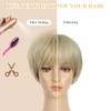 QUEENTAS Peluca Rubia Corta, Pelucas De Corte Pixie Para Mujeres