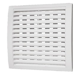 ERA 150 x 150 mm Adjustable Ventilation Grille, White, Plastic, Child, Lockable Ventilation Grille, Exhaust Grille, Supply Air Vent