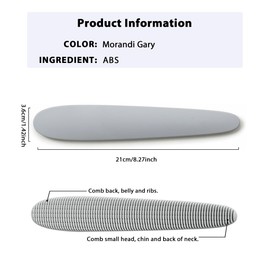 Neepanda Cat Tongue Comb, Dual-Head Grooming Brush for Cats, Suitable for Long & Short Hair, Gentle Deshedding & Massage Care (Grey, 1 Pack)