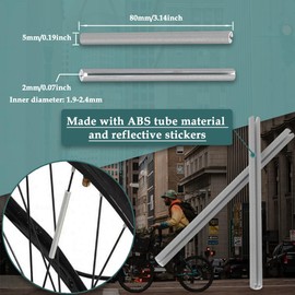 KINDOYO Spoke Reflectors Pack of 72 - Bicycle Spoke Reflectors, 360° Reflectors, Bicycle Visibility Reflectors, Bicycle Accessories, Cat Eye Reflectors, Bicycle Spokes