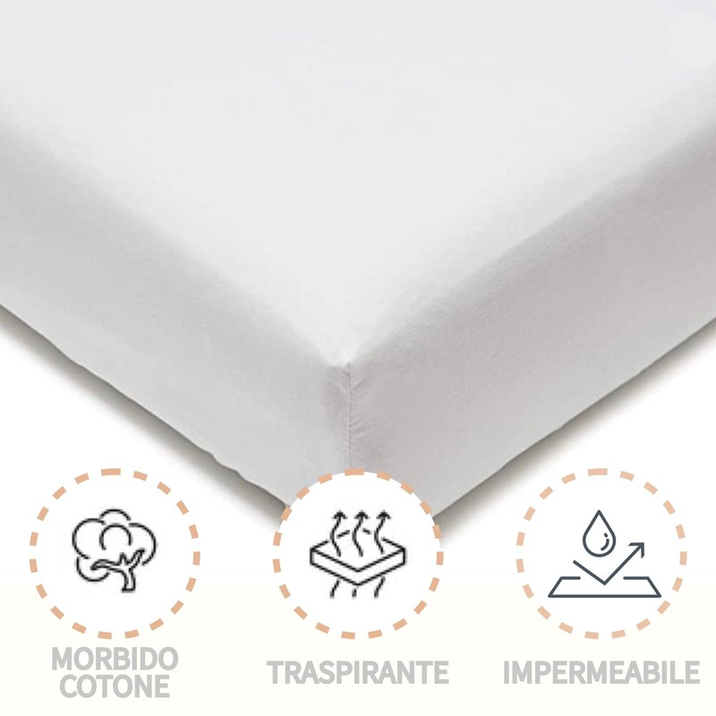 Bubblin 60 x 120 cm Waterproof Mattress Protector for Cot