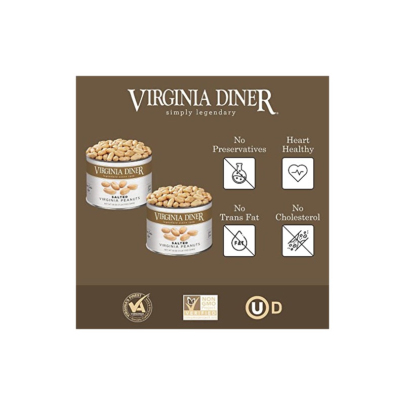 Virginia Diner Gourmet Blister Roasted All Natural XL Virginia Peanuts