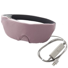 Elecom HCI-H01PN Hot Eye Mask, USB Powered, 2-Level Temperature Adjustment (104°F / 42°C / 47°C), Warming, Light Blocking, Relaxing, Sleep, Washable, Auto Power Off Timer Function, Relax Mauve