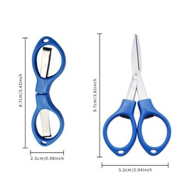 OYWOBET 6 Pcs Portable Mini Travel Scissors, Steel Stainless Mini Folding Scissors for Crafting, Retractable, Paper, Home Office, Outdoor, Sewing (6 colors)