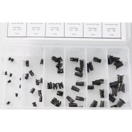 Online Auto Supply 60 pcs 6 sizes script clips barrel tubular emblem nuts assortment fits Chevy