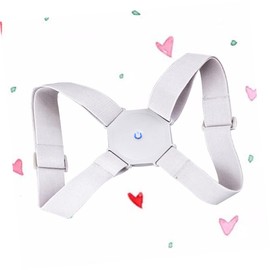 PACKOVE USB Rechargeable Posture Corrector for Adults Breathable Adjustable Upper Back Brace with Smart Humpback Correction and Shoulder Support Belt Ergonomic Figure for Office Home and