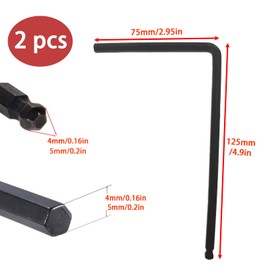 Cheerock Guitar Truss Rod Wrench, 4mm and 5mm Allen Wrench, Extended Ball Head Hex Key for Adjusting Guitar Necks, Guitar Tools Suitable for Martin Acoustic Guitar