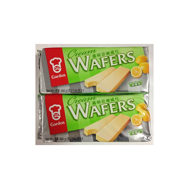 Garden Cream Wafers Lemon Flavor - 7 Oz (Pack of