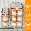 Egg Storage Fridge with Handle, 2 Layers Automatic Rolling Egg