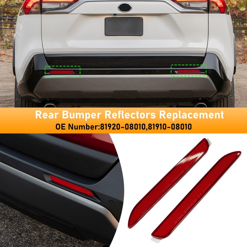 Abodvu Compatible with Toyota RAV4 Rear Bumper Reflector 2019-2024,Sienna Left
