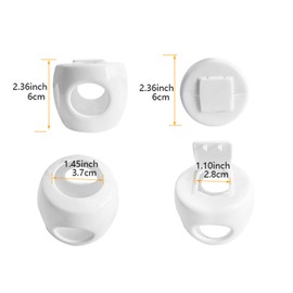 4 Pcs Anti- Collision Door Knob Cover Door Handle Sleeve Door Knob Sleeve Soft Kids Door Lock Child,Knob Round Office Kids Bumper Lock Bedroom Proof Wall Plastic Guard, Lockable Design