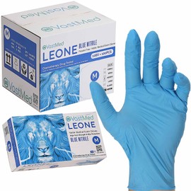 VASTMED 100 PCs Dental Grade Examination Leone Nitrile Gloves 4.0G Finger Tips Texture Latex-Free Professional Grade Gloves