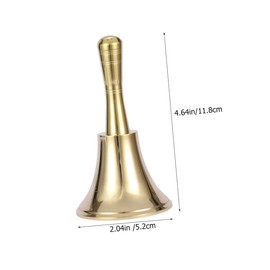 Tofficu Vintage Hand Bell Brass Service Bell for Restaurant Bar Christmas Decor Sound Lightweight for Teachers Pets Events