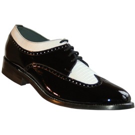 Stacy Baldwin Black White Wingtip Two Tone Spectator Shoes for Men (9.5D)