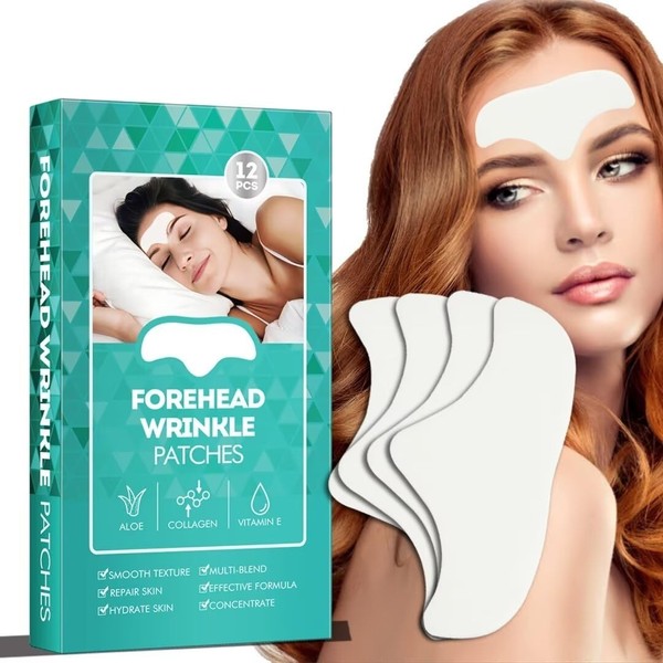 Aobeo Forehead Wrinkle Patches 12pcs Smooth Fine Lines & Wrinkles,