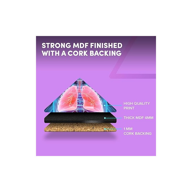 1 x Triangle Coaster - Human 3D Lungs Doctor Hospital