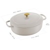 BALLARINI Bellamonte Cast Iron 4.75-qt Oval Dutch Oven - Crema