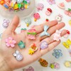 Vellibring 60PCS Cute Slime Charms Mixed Flatback Resin Charms Set,60