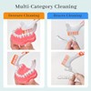 AFCJLTO Pack of 4 Portable Denture Cleaning Brushes with Moderate