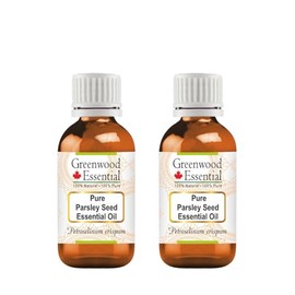 Greenwood Essential Pure Parsley Seed Essential Oil (Petroselinum crispum) Steam Distilled (Pack of Two) 15ml X 2 (1 oz)