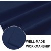 DWCN Navy Blue Valance Curtains for Windows 60x18 inch Long
