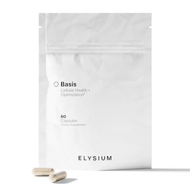ELYSIUM Basis NAD Plus Suplemento 30 porciones - con ribósido de nicotinamida 250 mg y pterostilbeno 50 mg - Suplemento para el envejecimiento saludab