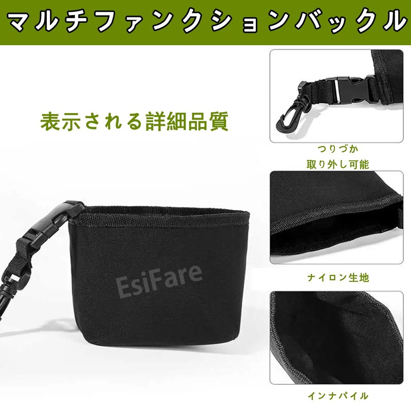 EsiFare ゴルフボールクリーナーポーチ ゴルフボールポーチ ゴルフクラブクリーニングバッグ ゴルフ小物 便利な取り外し機能 持ち運び簡単 ギフト ゴルフ愛好家 お手入れ簡単