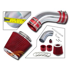 Rtunes Racing Short Ram Air Intake Kit + Filter Combo Compatible For 02-05 A4 / A6 3.0L V6 (Red)